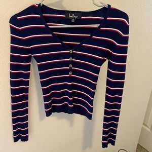 Lulus striped long sleeve